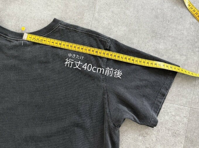 おとさんTシャツの裄丈