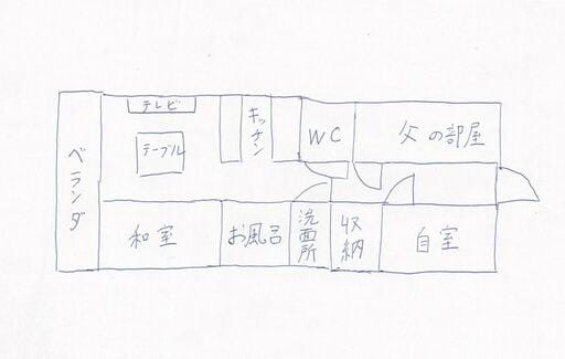 布施川さんの実家の間取り図