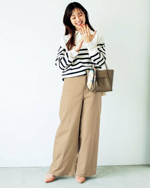 カジュアルアイテムを使ったきれいめコーデ