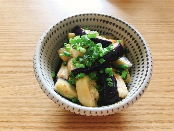 ナスのマヨ七味炒め