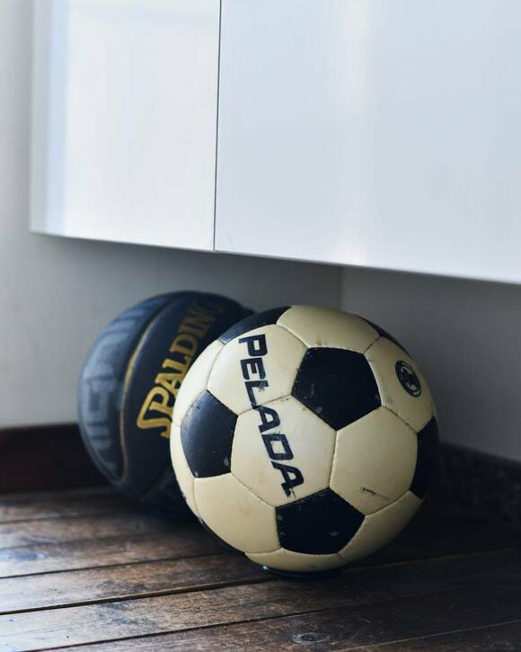 サッカーボールを収納した様子