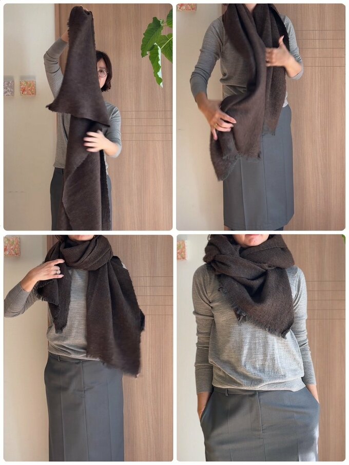 ストールの巻き方