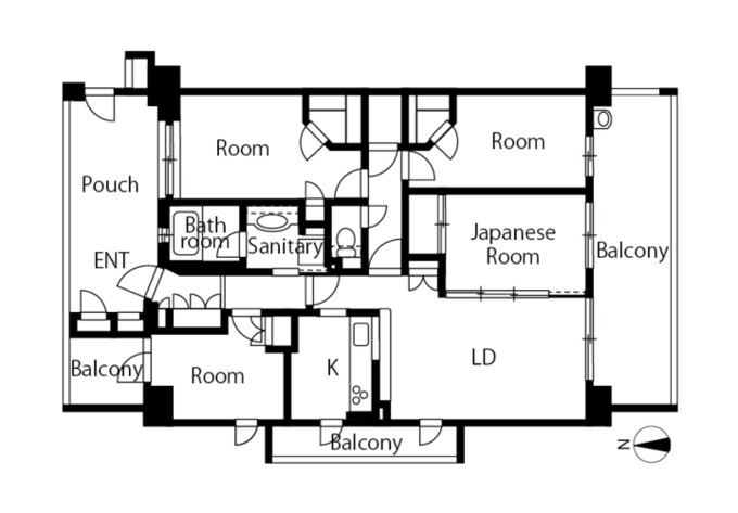 リノベーション前の間取り図
