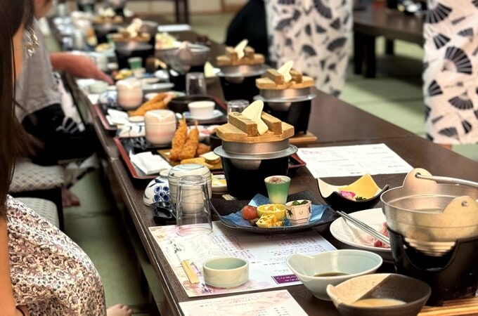 旅行先での夕食