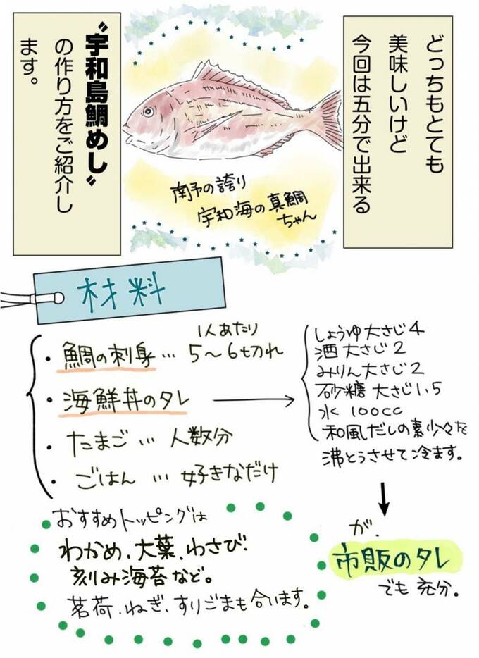 宇和島鯛めし材料