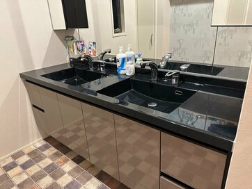 洗面所を脱衣所と分けた間取り。子育がしやすい＆来客時の気づかい不要に