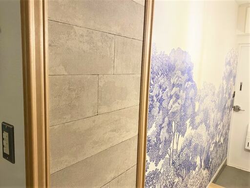 DIYで壁紙がきれいに貼れた