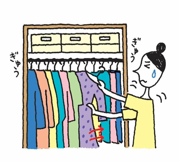クローゼットが出し入れしにくくなったら、着ていない服を処分