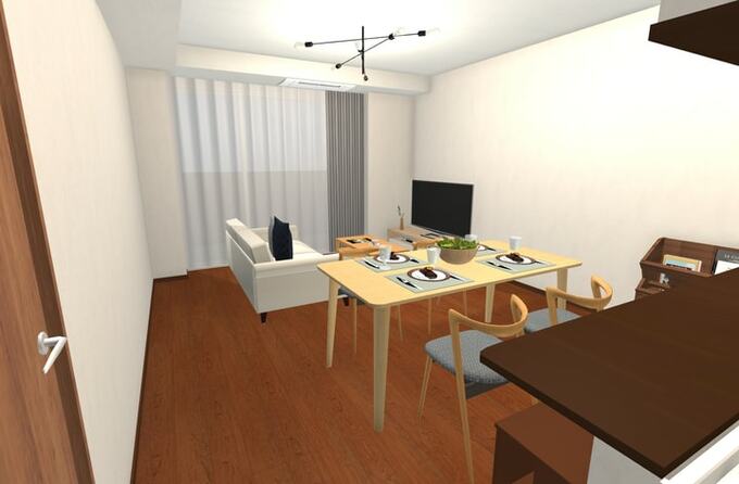 模様替え前のリビングダイニング