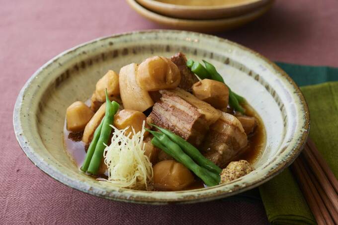 大山ルビー豚とぽろたん栗の煮込み