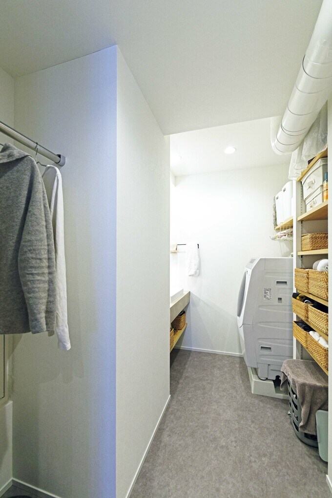 スペースを広く取ったサニタリー