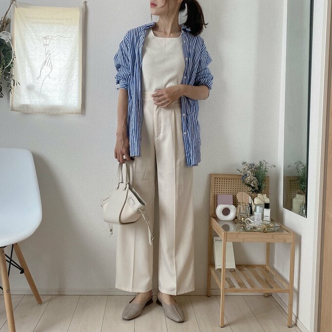 ロングシャツに合わせて