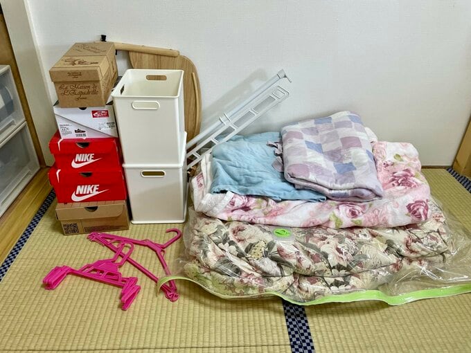 布団・靴の空き箱・収納ケースなどを処分