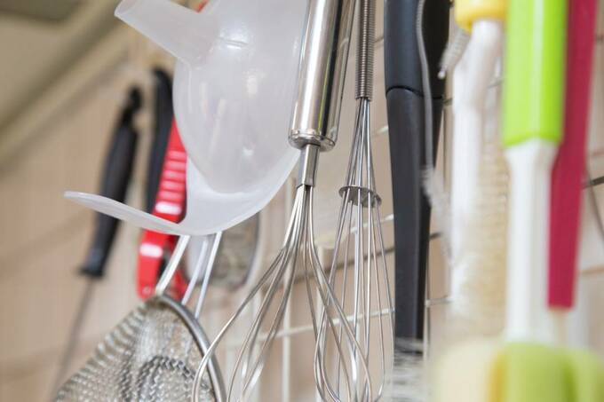 調理器具つるして収納