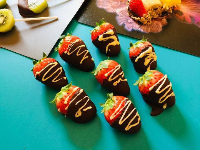 ホワイトチョコでおめかし