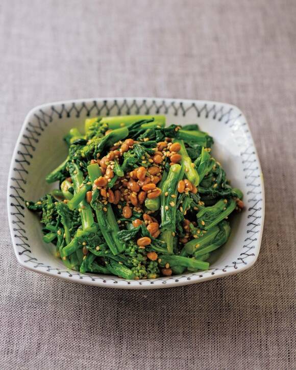 菜の花の納豆ゴマあえ