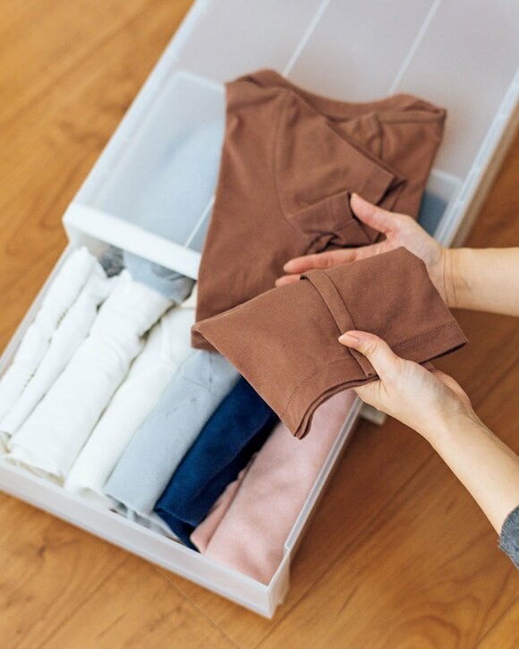 ケースのサイズに合わせて畳む