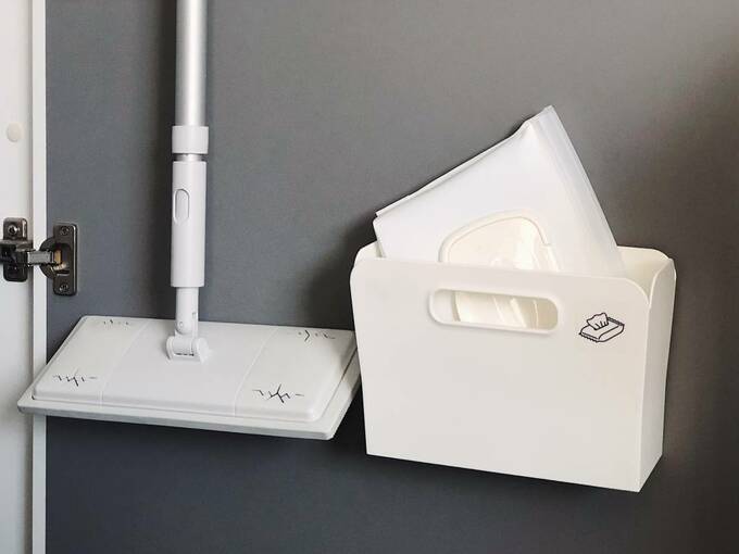 カゴを取りつけて入れる方法もあります