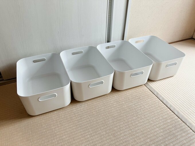 無印良品のやわらかポリエチレンケース中