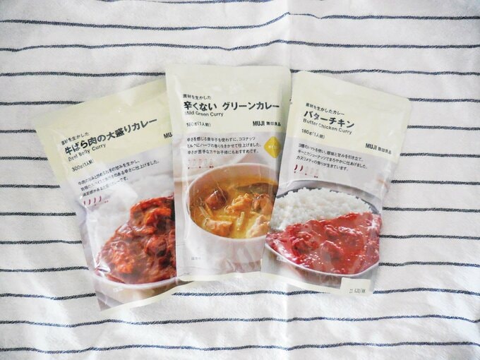 レトルトカレー3種