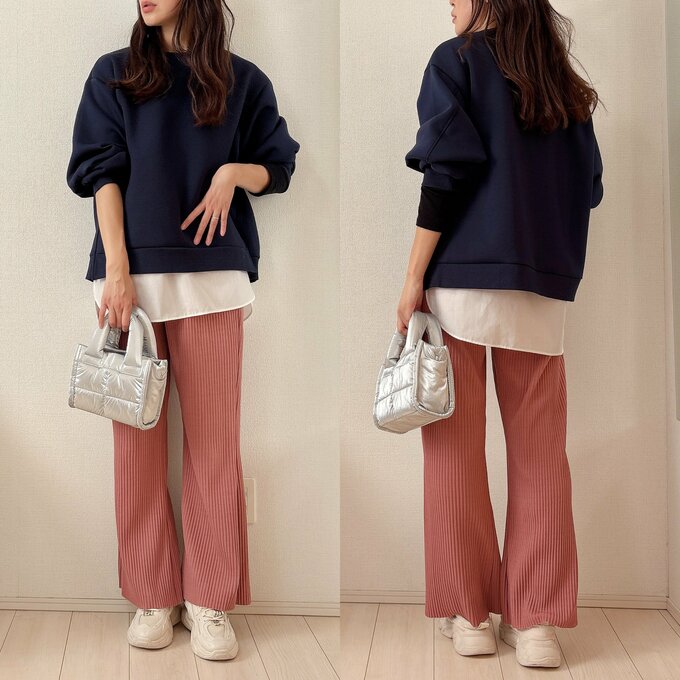 リブパンツ合わせ