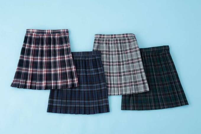 チェック柄プリーツスカート