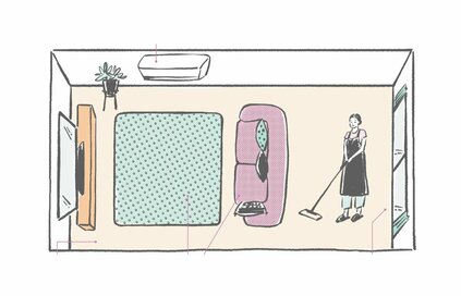 リビングの「床やソファのベタつき」をスッキリ落とす。ジメジメする夏の快適掃除術