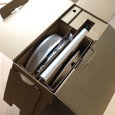 扇風機は外箱に収納