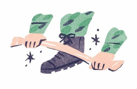 イラスト靴磨き