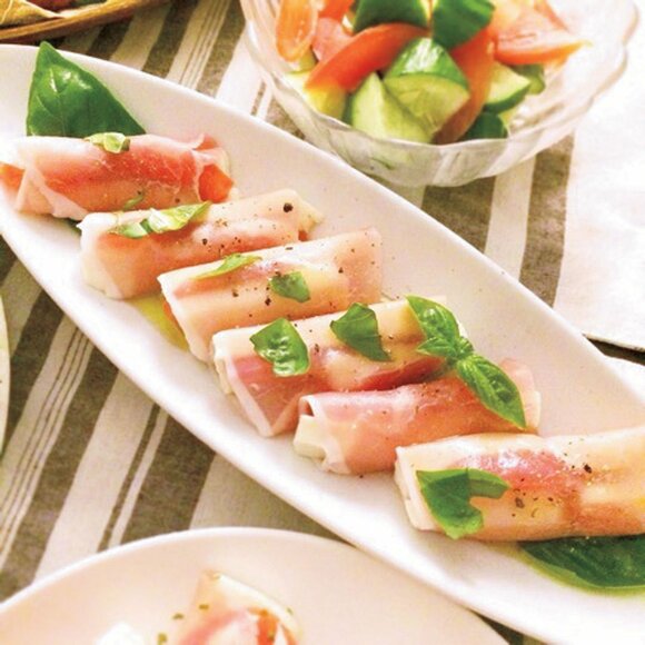 豆腐の生ハム巻き