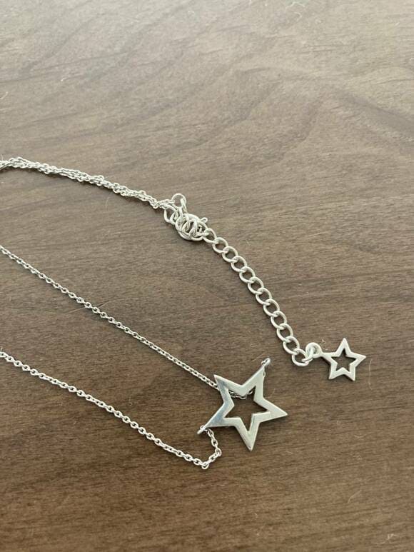 ピカピカになった星ネックレス