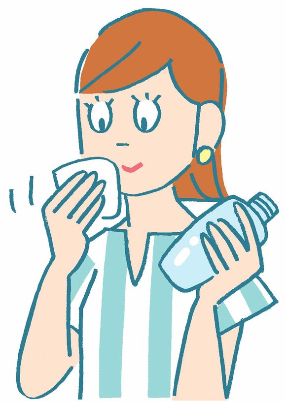 イラストコットン顔に