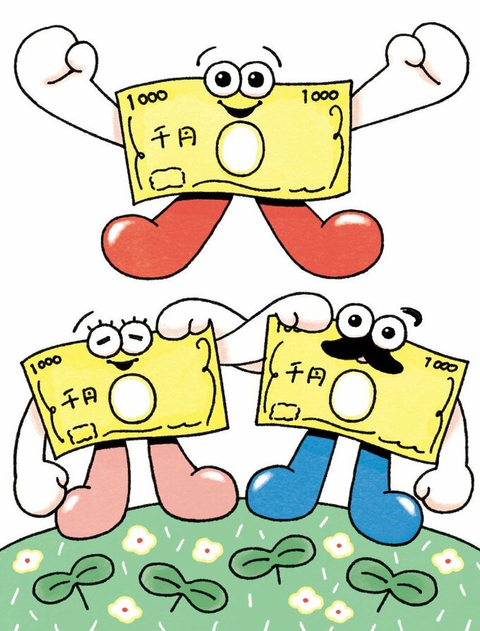 顔が描かれているお札