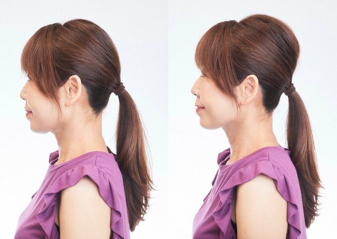 女性の横向き比較