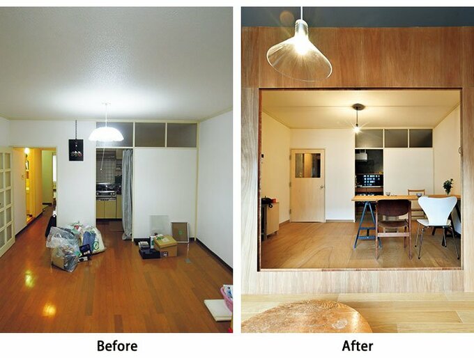 LDに開放的な間仕切りを設置