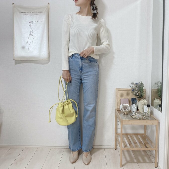 コンパクトなリブニット