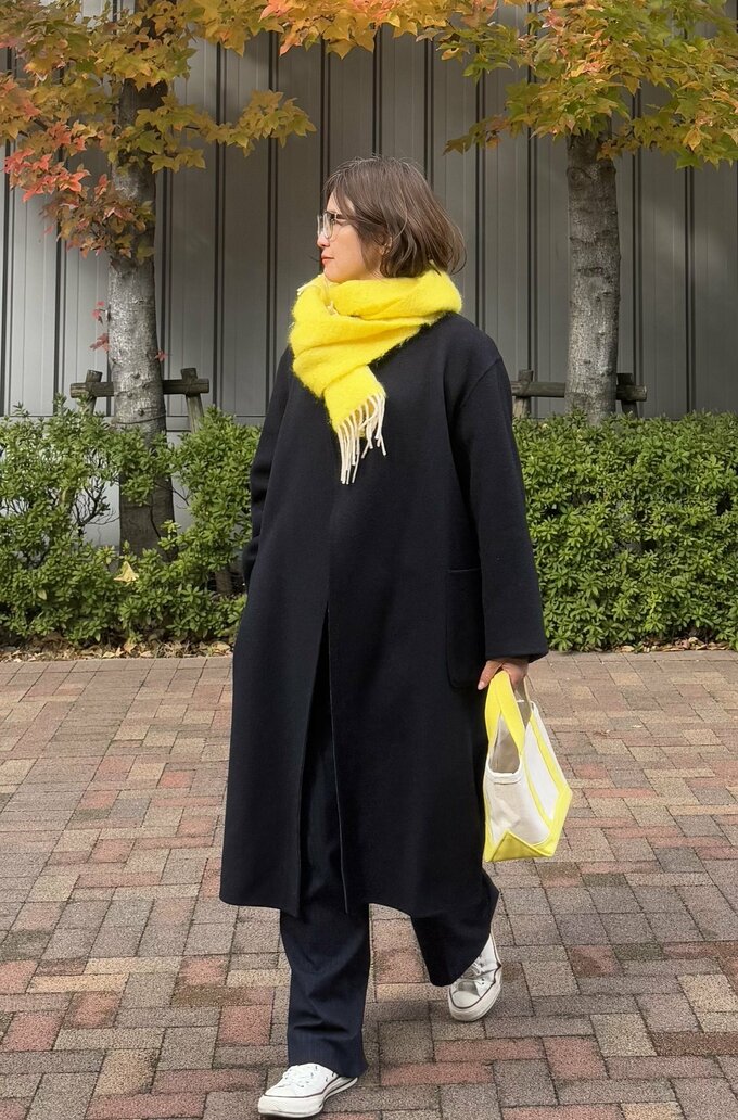 50代ストールコーデ2