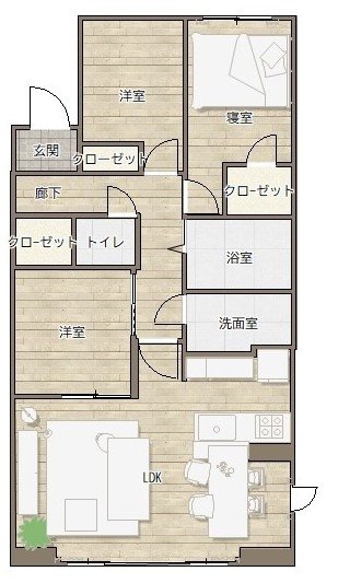 依頼を受けたマンションの間取り