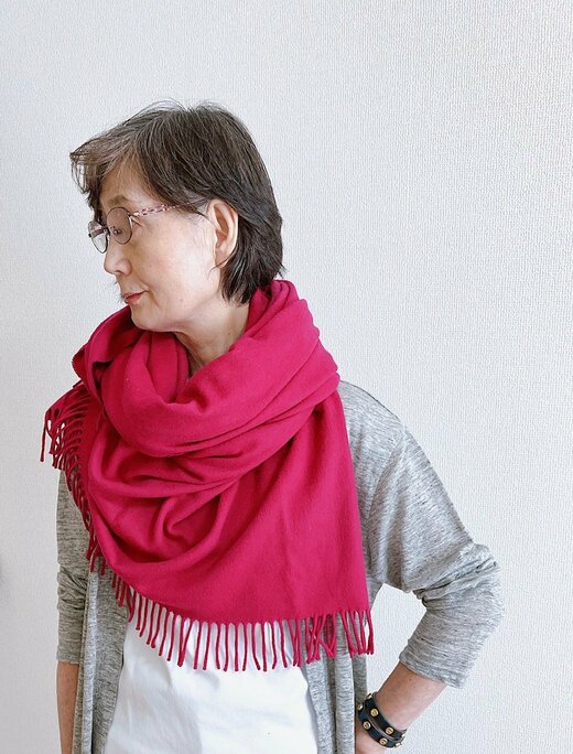 80代の母にもストールを貸し出しています