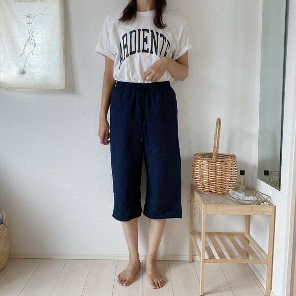 コットンリラコを着た様子