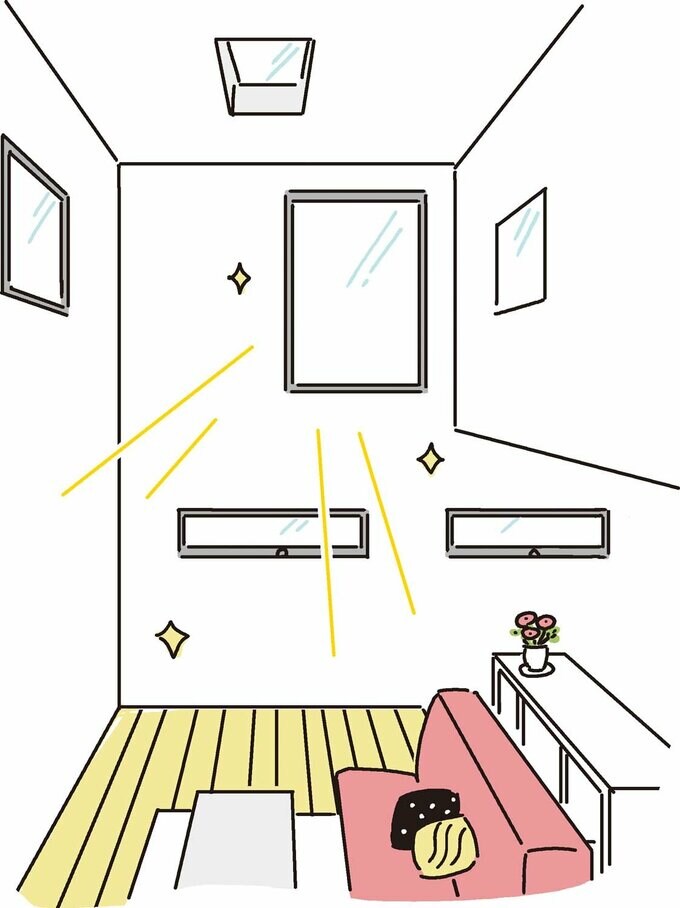 一面しか開けていない敷地の家