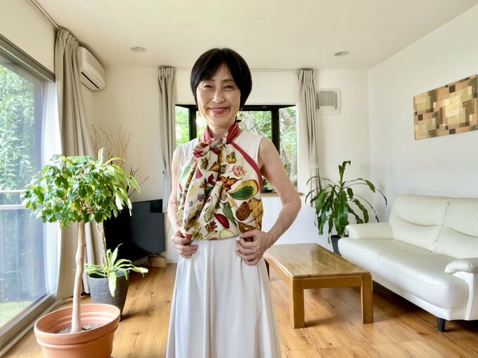 細長くして結ぶ