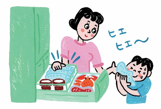 イラスト冷凍庫冷え冷え