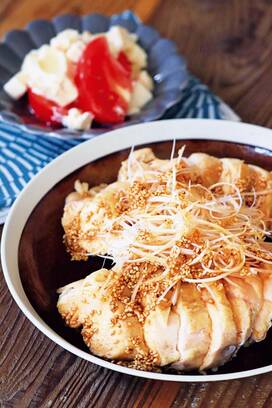 レンチンで鶏胸肉の簡単おかず。気力のない日のお助け献立に