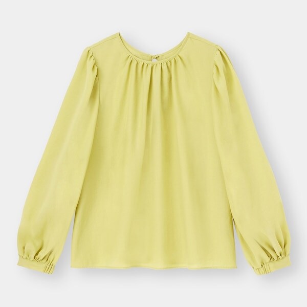 リボンボリュームスリーブブラウス