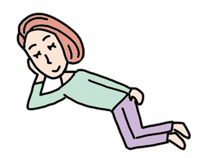 イラスト横になる女性