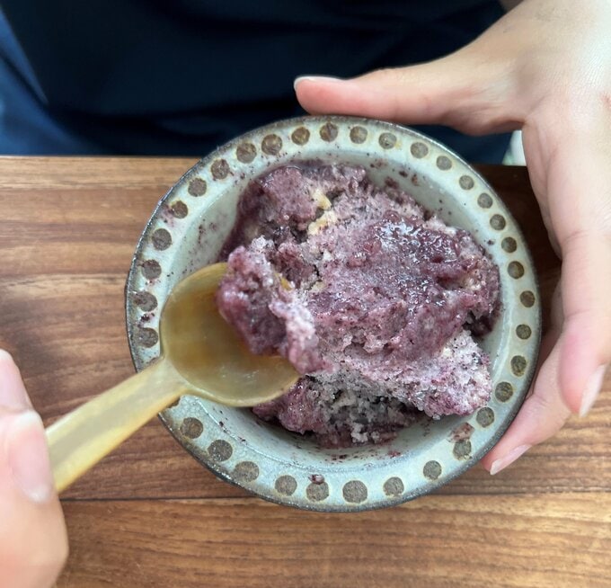 スプーンとアイス