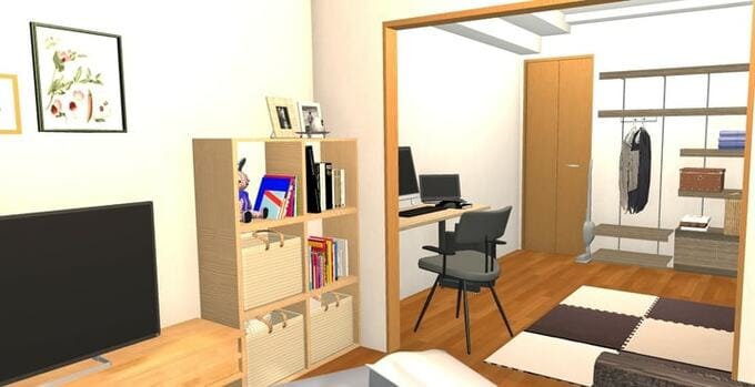 2LDKのマンションに夫婦のテレワークスペースをつくる