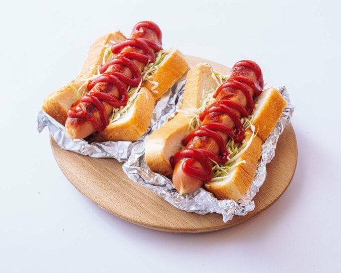 食パンでホットドック