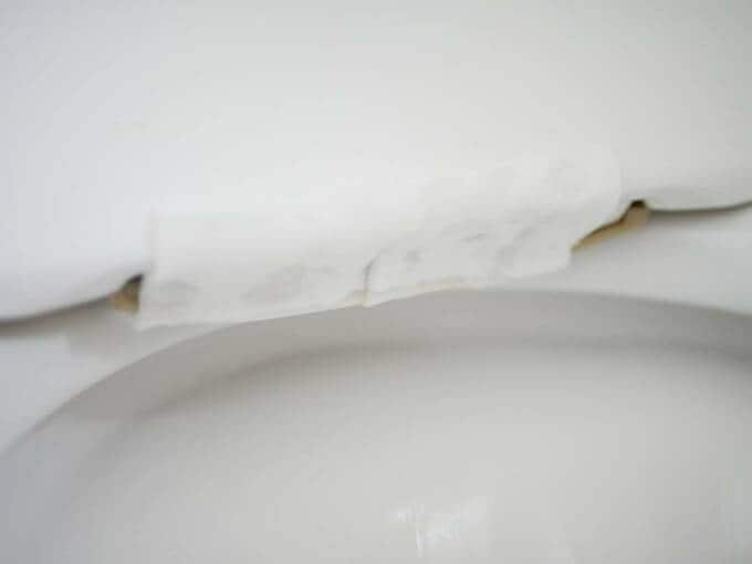 ウォシュレット部分にコットンアップ